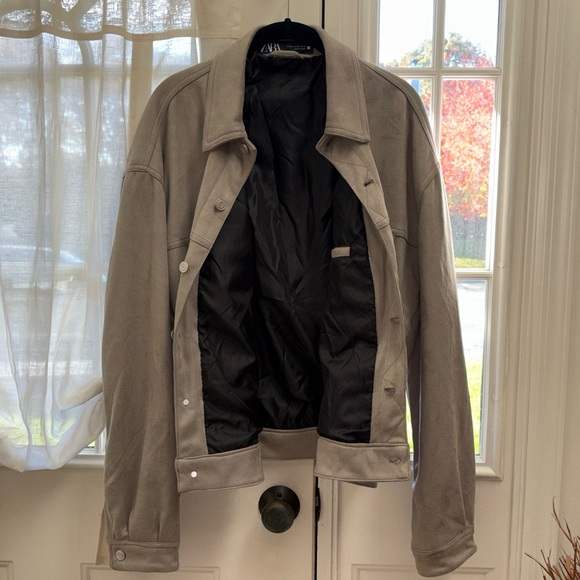 Zara Men's Light Brown Suede Jacket XL - Picture 6 of 10